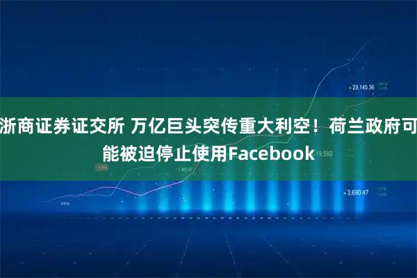 浙商证券证交所 万亿巨头突传重大利空！荷兰政府可能被迫停止使用Facebook